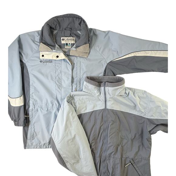COLUMBIA 3 in 1 INTERCHANGE Fleece Lined Mid length Weather Proof Jacket Coat XL - Picture 1 of 11